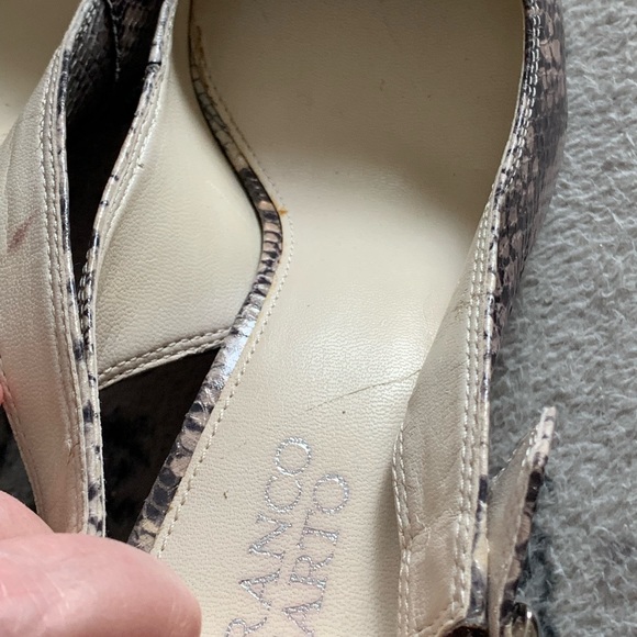Franco Sarto snake print Slingback heels size 8 - Picture 11 of 14